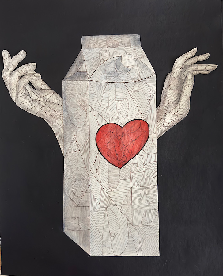 Exposición Cupido y Psique la artista malagueña, Clara Belén Gómez, expone una obra titulada “2 L de San Valentín”